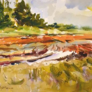 4429 Marshland Rut II, Original Watercolor Painting by Eric Wiegardt AWS-DF, NWS