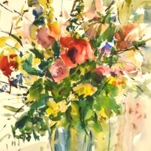 4460 Easter Bouquet, Original Watercolor Painting by Eric Wiegardt AWS-DF, NWS