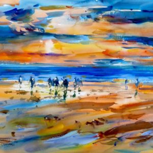 Clamdiggers Dream Giclee Watercolor Print by Eric Wiegardt AWS - DF, NWS