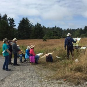 Eric Wiegardt AWS-DF, NWS teaching a Plein Air Watercolor Workshop