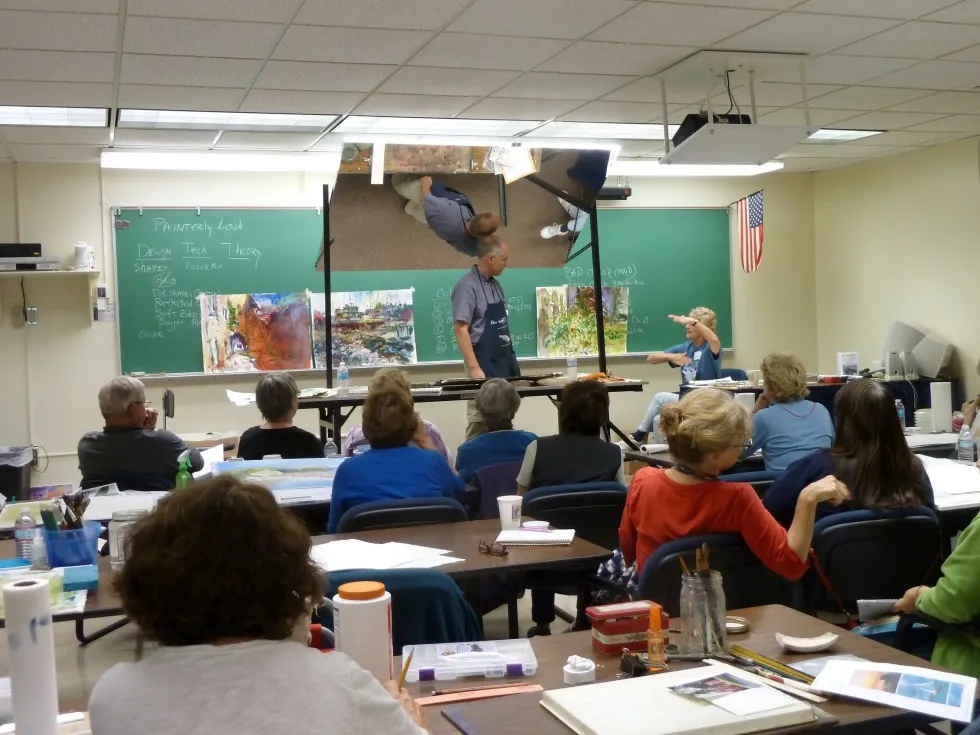 Eric Wiegardt AWS-DF, NWS teaching a watercolor workshop #1