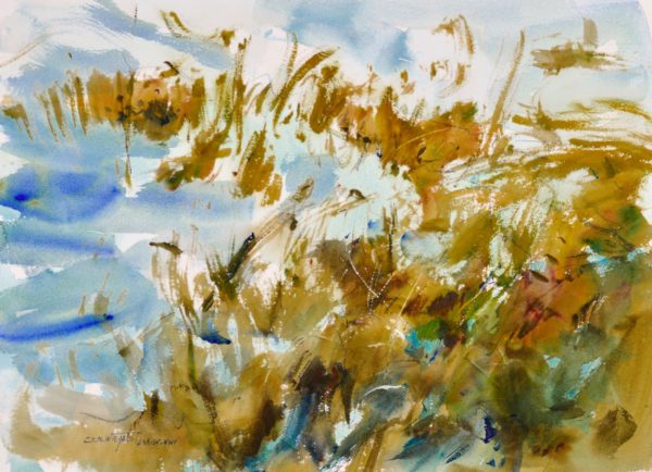 4515 Marsh Grass, Original Watercolor Painting by Eric Wiegardt AWS-DF, NWS