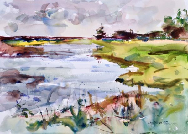 4499 Cape D Lagoon, Original Watercolor Painting by Eric Wiegardt AWS-DF, NWS