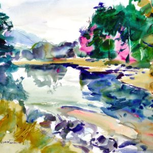 4518 Glacier I, Original Watercolor Painting by Eric Wiegardt AWS-DF, NWS