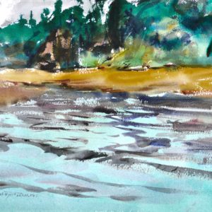 4523 Ripples III, Original Watercolor Painting by Eric Wiegardt AWS-DF, NWS