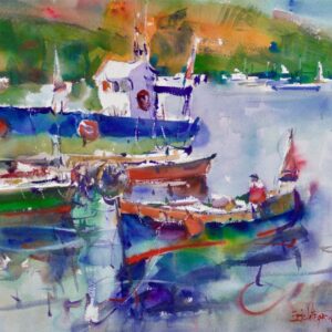 4540 Ville Franche, Original Watercolor Painting by Eric Wiegardt AWS-DF, NWS