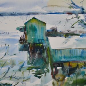 4546 Ocean Fresh, Original Watercolor Painting by Eric Wiegardt AWS-DF, NWS