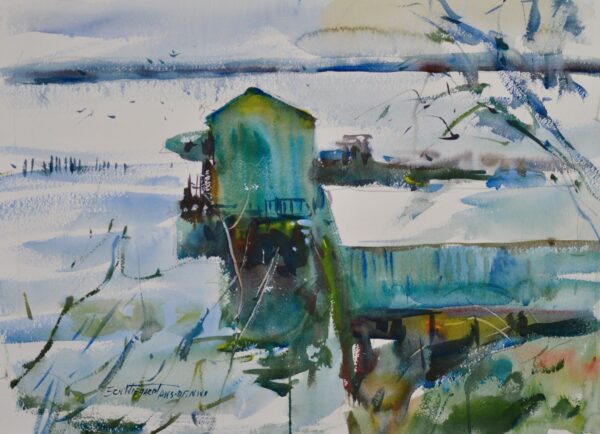 4546 Ocean Fresh, Original Watercolor Painting by Eric Wiegardt AWS-DF, NWS