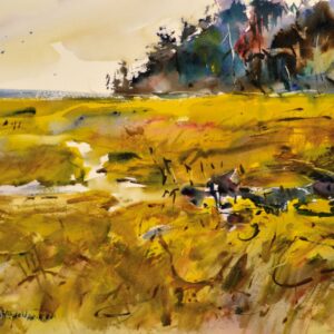 4552 Marshland Amber, Original Watercolor Painting by Eric Wiegardt AWS-DF, NWS