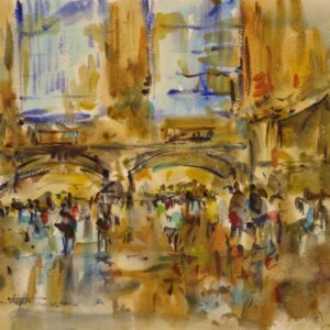 4561 Grand Central Station, Original Watercolor Painting by Eric Wiegardt AWS-DF, NWS