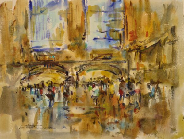 4561 Grand Central Station, Original Watercolor Painting by Eric Wiegardt AWS-DF, NWS