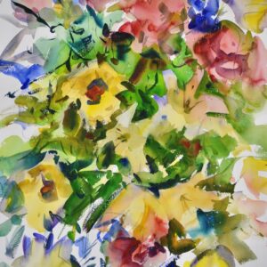4563 Wedding Flowers, Original Watercolor Painting by Eric Wiegardt AWS-DF, NWS