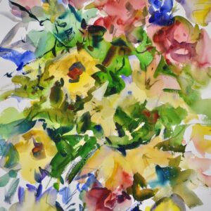 4563 Wedding Flowers, Original Watercolor Painting by Eric Wiegardt AWS-DF, NWS