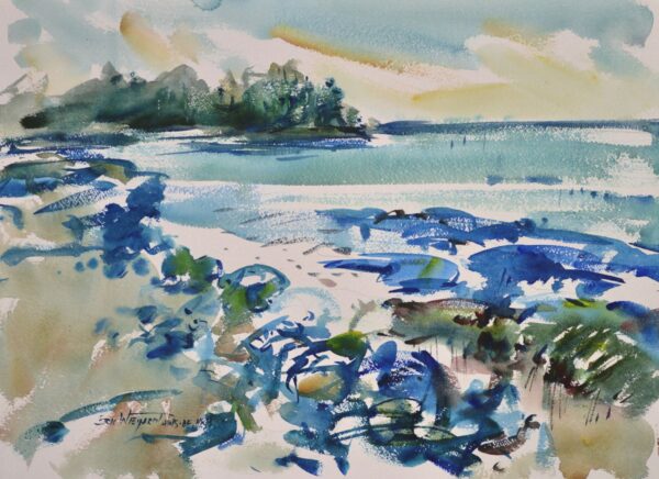 4570 Chinook Estuary II, Original Watercolor Painting by Eric Wiegardt AWS-DF, NWS