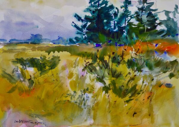 4571 Northwest Gold, Original Watercolor Painting by Eric Wiegardt AWS-DF, NWS