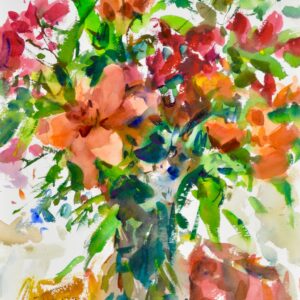 3857 Bouquet, Original Watercolor Painting by Eric Wiegardt AWS-DF, NWS