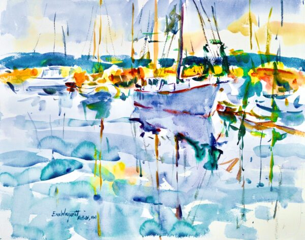 4574 Port Townsend Afternoon, Original Watercolor Painting by Eric Wiegardt AWS-DF, NWS