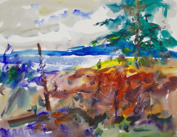 44575 Oysterville Summer, Original Watercolor Painting by Eric Wiegardt AWS-DF, NWS