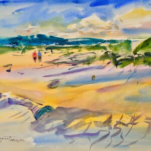 4581 Benson Beach, Original Watercolor Painting by Eric Wiegardt AWS-DF, NWS