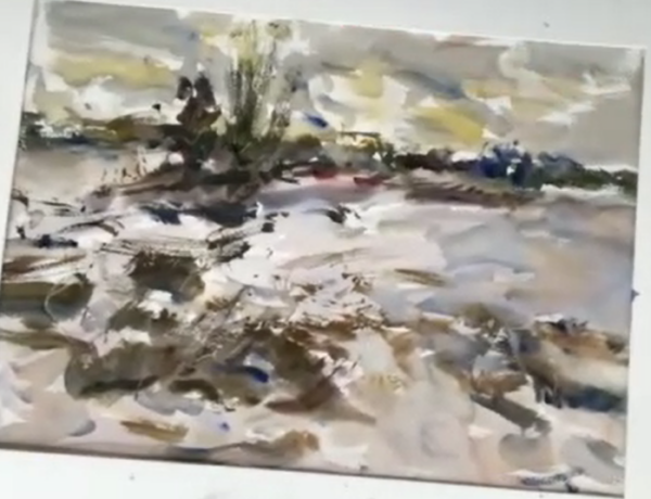 2023-01 Snow Scene Paint-Along visual reference