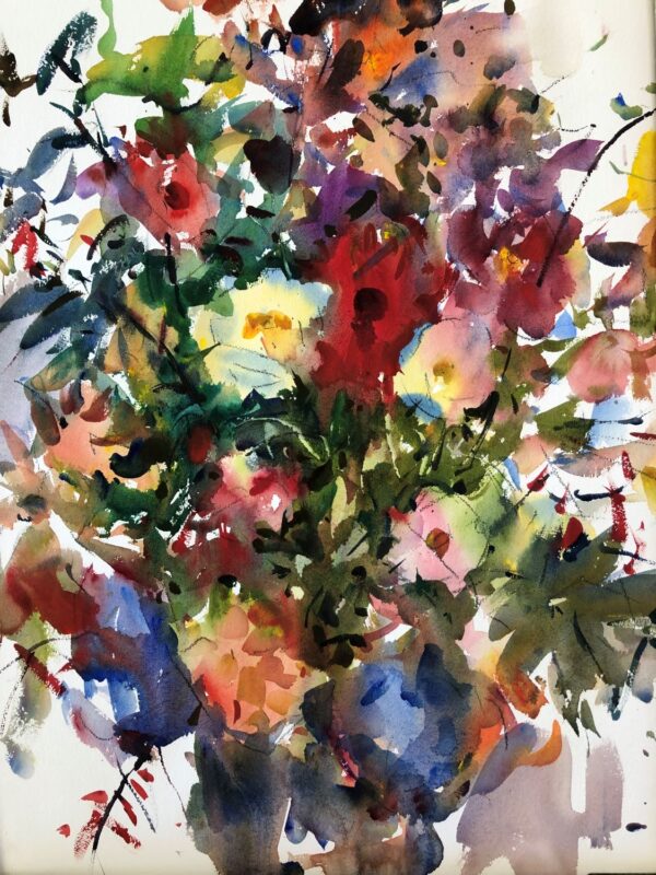 2023-08 PAL Floral, Original Watercolor Painting by Eric Wiegardt, AWS-DF, NWS