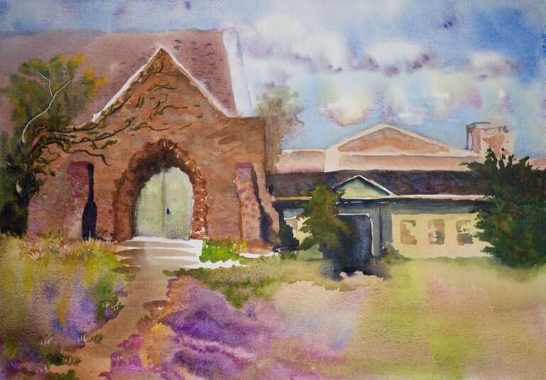 Creeping Thyme, Original Watercolor Painting by Rebecca Rothey