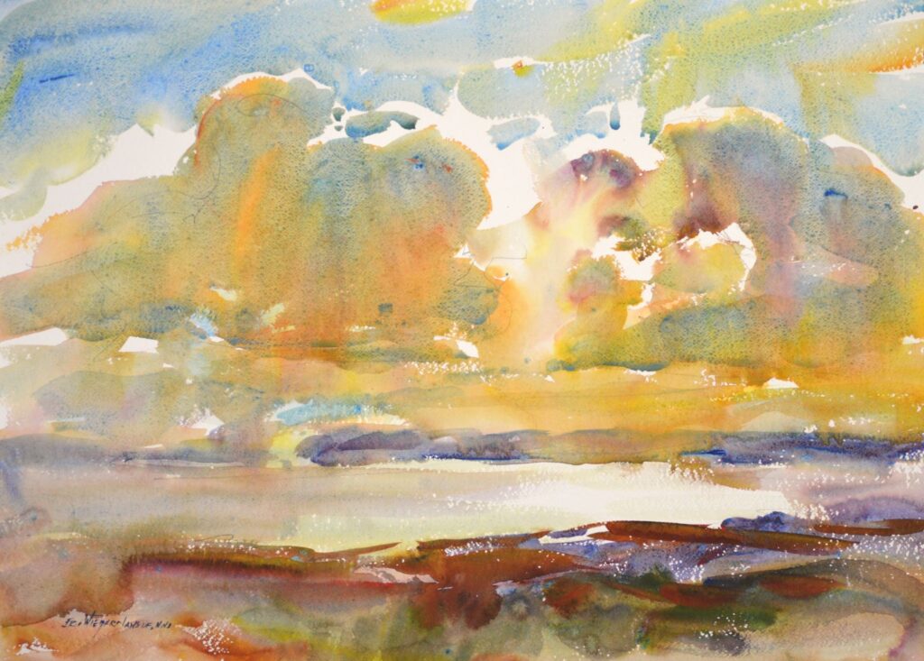 4338 New Beginning, Original Watercolor Painting by Eric Wiegardt AWS-DF, NWS