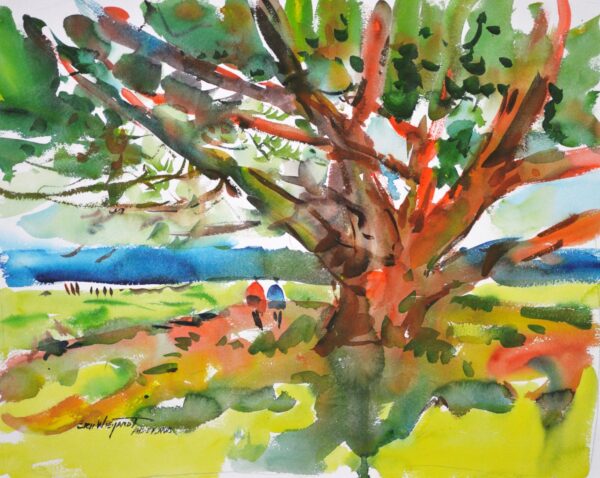 4598 Intimacy, Original Watercolor Painting by Eric Wiegardt AWS-DF, NWS