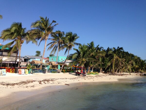 Caye Caulker, Belize beach scene