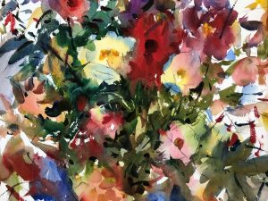 2023-08 PAL Floral, Original Watercolor Painting by Eric Wiegardt, AWS-DF, NWS